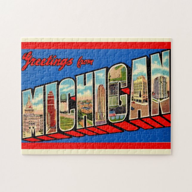 Michigan Landmarks 11x14 Jigsaw Puzzle (Horizontal)