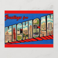 Michigan Landmarks Postcard