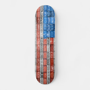 Michigan License Plate Flag USA Skateboard