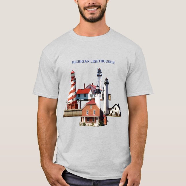 Michigan Lighthouse shirt light (Front)