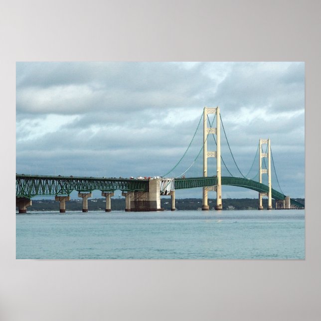 Michigan Mackinac Bridge Photo Poster (Front)