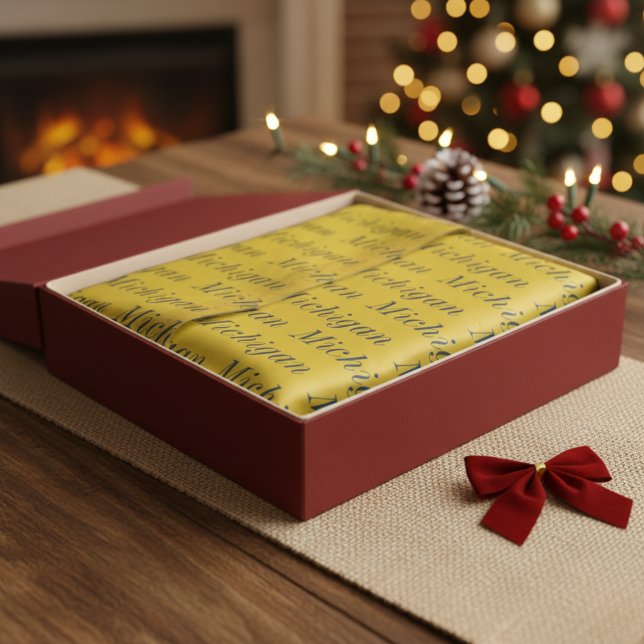 Michigan Maize and Blue  Tissue Paper (Michigan Maize and Blue Tissue Paper)