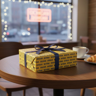 Michigan Maize and Blue Wrapping Paper