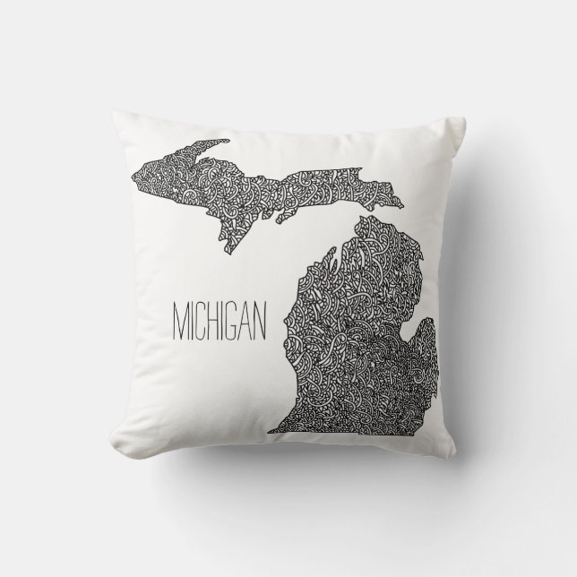Michigan Map Cushion (Front)