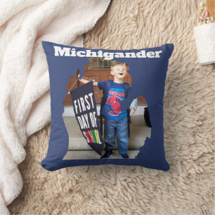 Michigan Map Michigander Photo Cushion