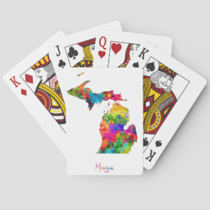 Michigan Map Playing Cards