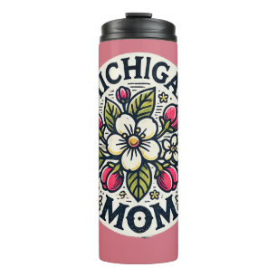 Michigan Mum Cherry Blossom Art                    Thermal Tumbler