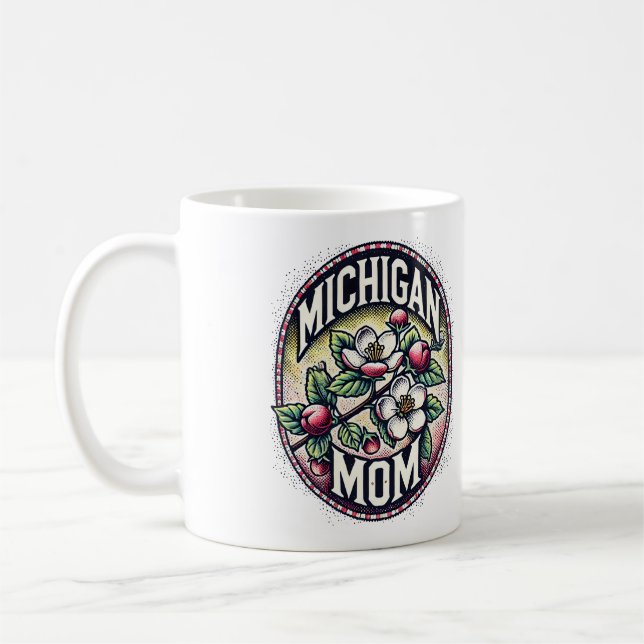 Michigan Mum Cherry Blossom Tree State Flower      Coffee Mug (Left)