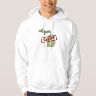 Michigan Native with Michigan Map Hoodie