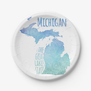 Michigan Paper Plate