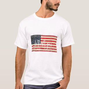 Michigan Patriot American Flag Heart Veteran Day T-Shirt