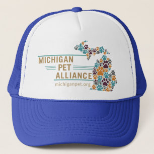 Michigan Paw Prints Ballcap Trucker Hat