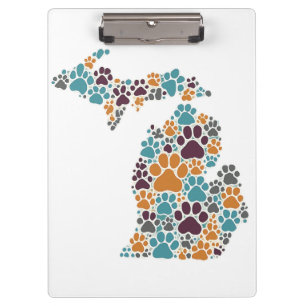 Michigan Paw Prints Clipboards