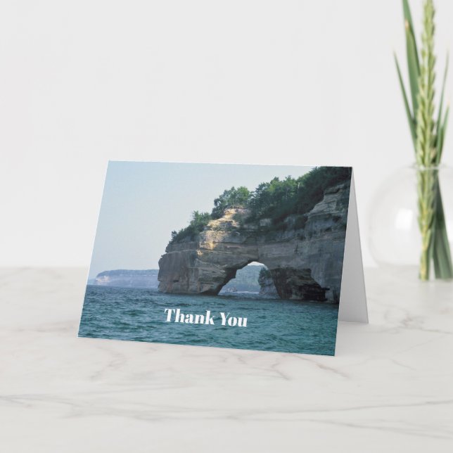 Michigan Petit Portal Geology Photo Thank You Card (Front)