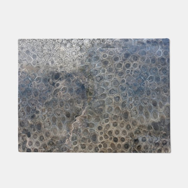 Michigan Petoskey Stone Pattern Doormat (Front)