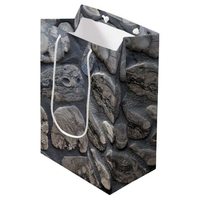 Michigan Petoskey Stones Medium Gift Bag (Front Angled)