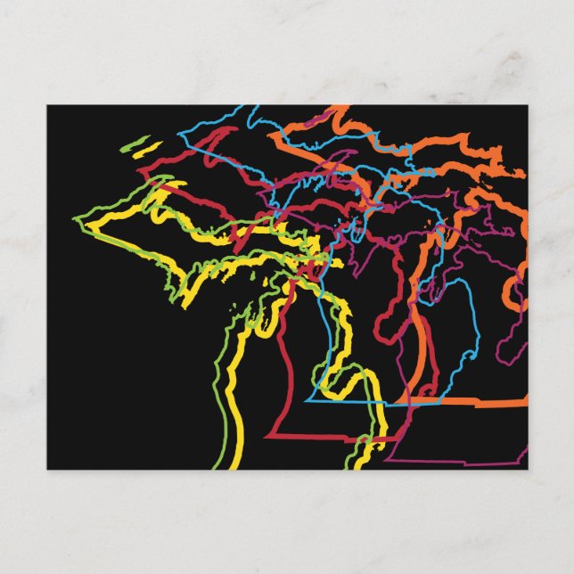 michigan pride blur postcard (Front)