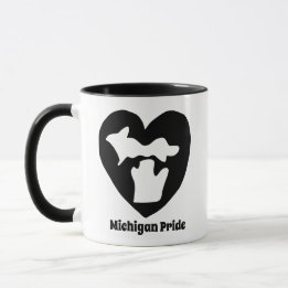 Michigan Pride Heart Mug