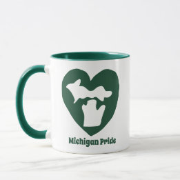 Michigan Pride Heart Mug