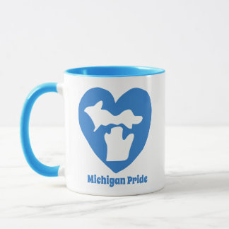 Michigan Pride Heart Mug