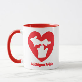 Michigan Pride Heart Mug