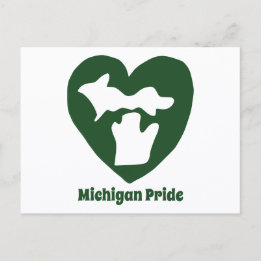 Michigan Pride Heart Postcard