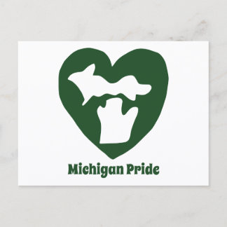 Michigan Pride Heart Postcard