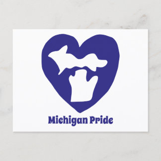Michigan Pride Heart Postcard