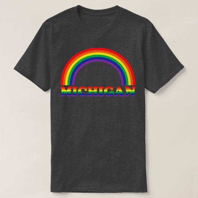Michigan Pride Rainbow T-Shirt (Design Front)