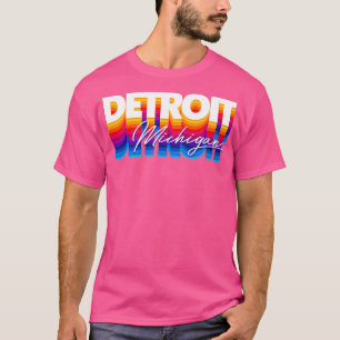 Michigan Retro Typography Design T-Shirt
