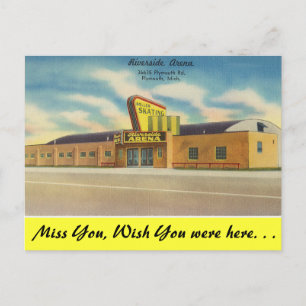 Michigan, Riverside Arena, Roller Skating Postcard