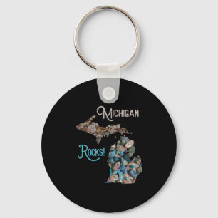 Michigan Rocks Petoskey Stone Hunting Tee Great La Key Ring