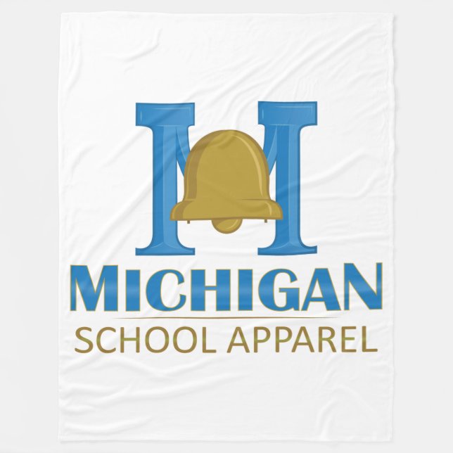 Michigan School Apparel Fleece Blanket (Front)