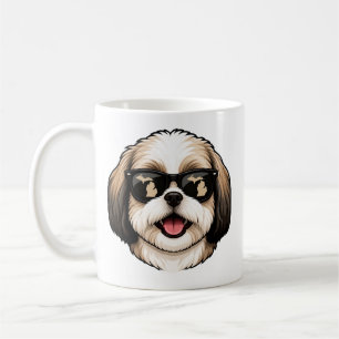 Michigan Shih Tzu Wearing Sunglasses Coffee Mug