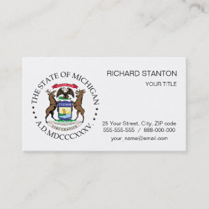 Michigan sign business card