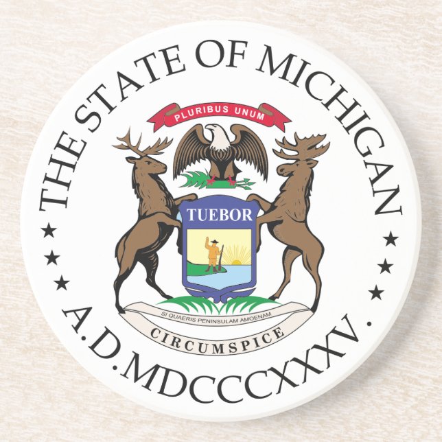 Michigan sign coaster (Front)