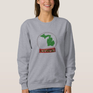 Michigan SNOW GLOBE design Sweatshirt! Sweatshirt