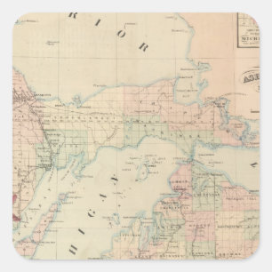 Michigan Square Sticker