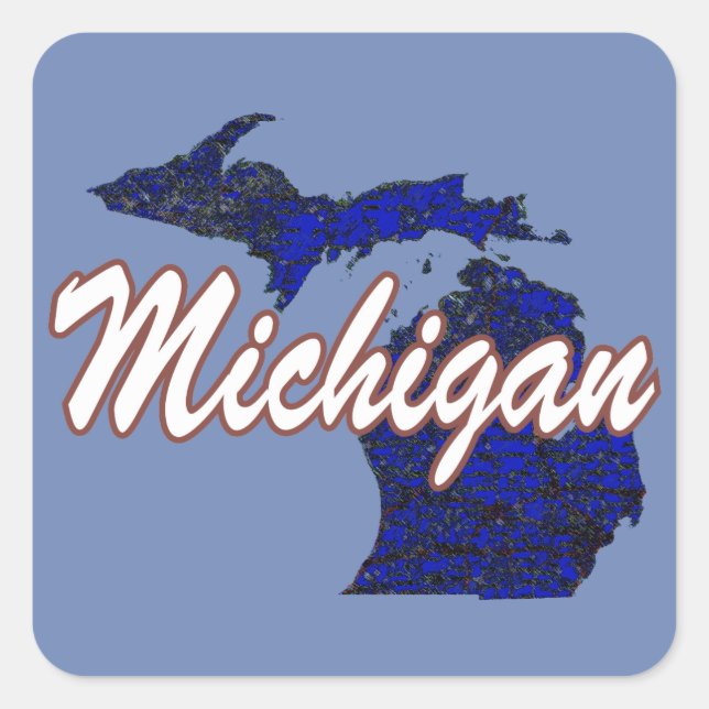Michigan Square Sticker (Front)