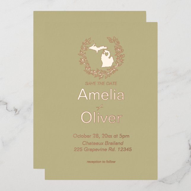 Michigan State Destination Wedding   (Front/Back)