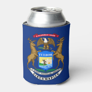 Michigan State Flag Can Cooler