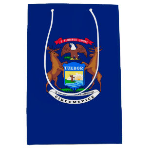 Michigan State Flag Design Medium Gift Bag
