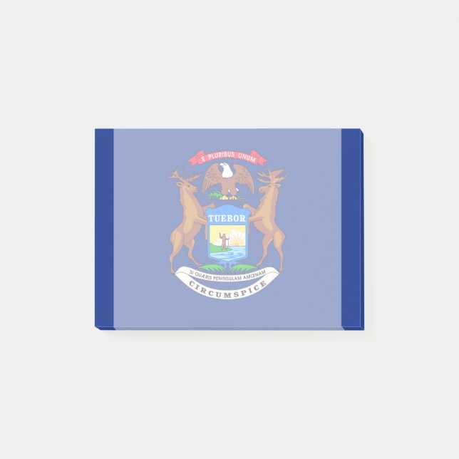 Michigan State Flag Design Post-it Notes (Front)