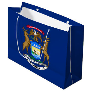Michigan State Flag Large Gift Bag