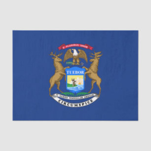 Michigan State Flag Tissue Paper