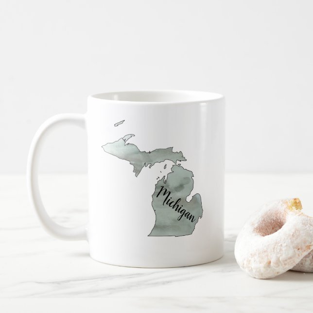 Michigan State Illustration Mug (With Donut)