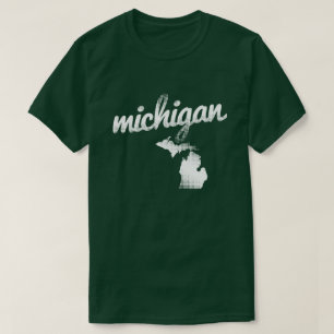 Michigan state in white T-Shirt