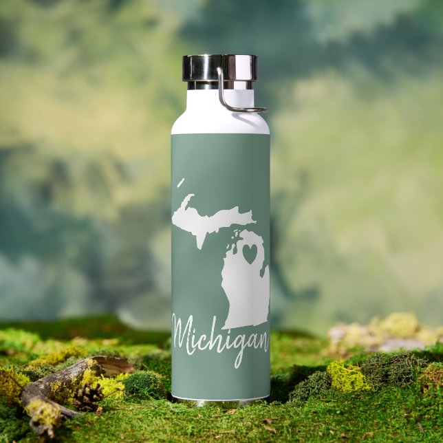 Michigan State Map  Water Bottle (Outdoor)