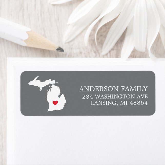 MICHIGAN State | Moving Return Address Label (Insitu)
