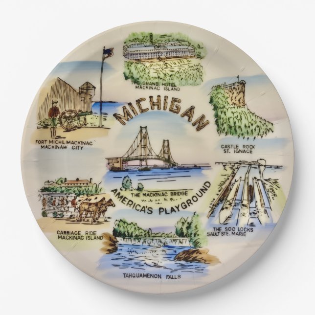 Michigan State Party Plates (Front)